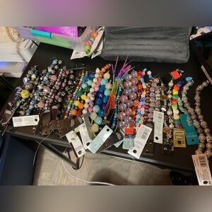 Huge lot of 37 bead strands for jewelry making supplies charms